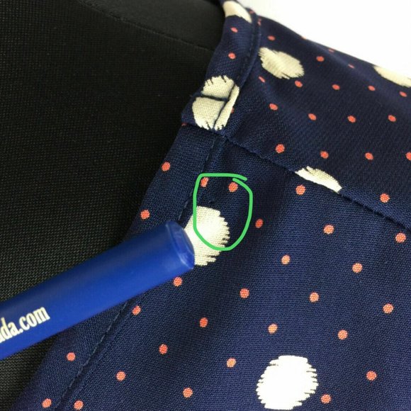 Poema S Polka Dot Patterned Blouse Sleeve Accents - Picture 3 of 12